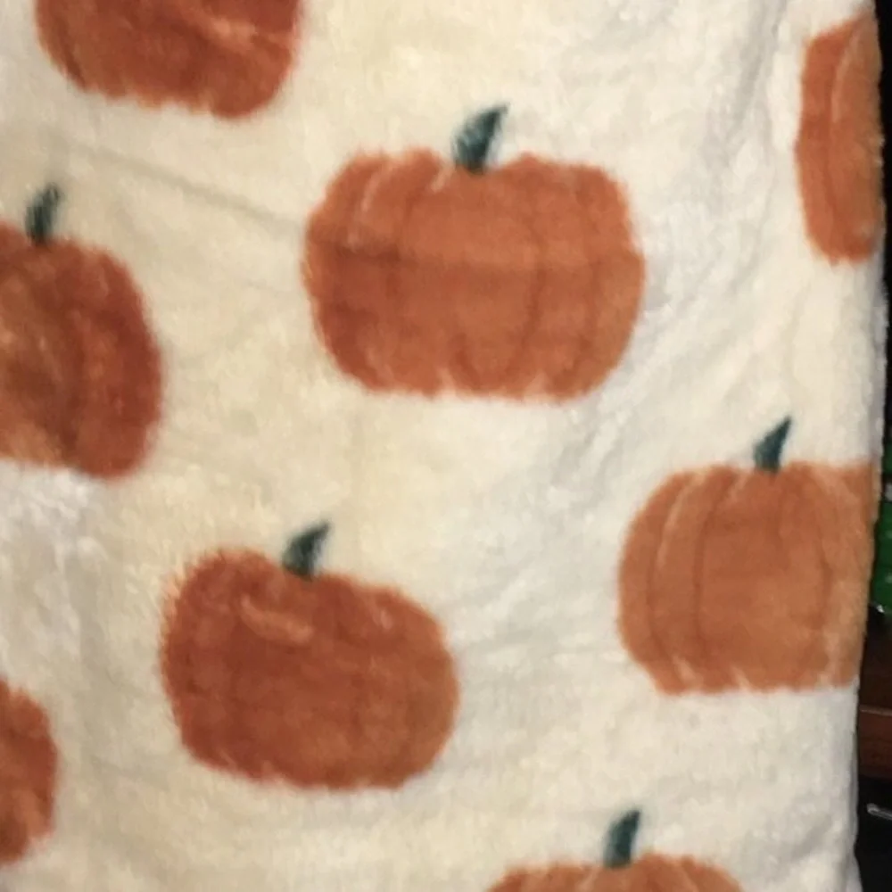 x2 Rachel Ashwell Orange Pumpkin Faux Fur Throw Pillow Set Fall Decor 20